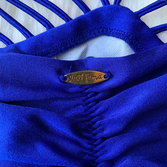 Luli Fama Strappy Ruched Back Bikini Bottom. - Picture 6 of 7